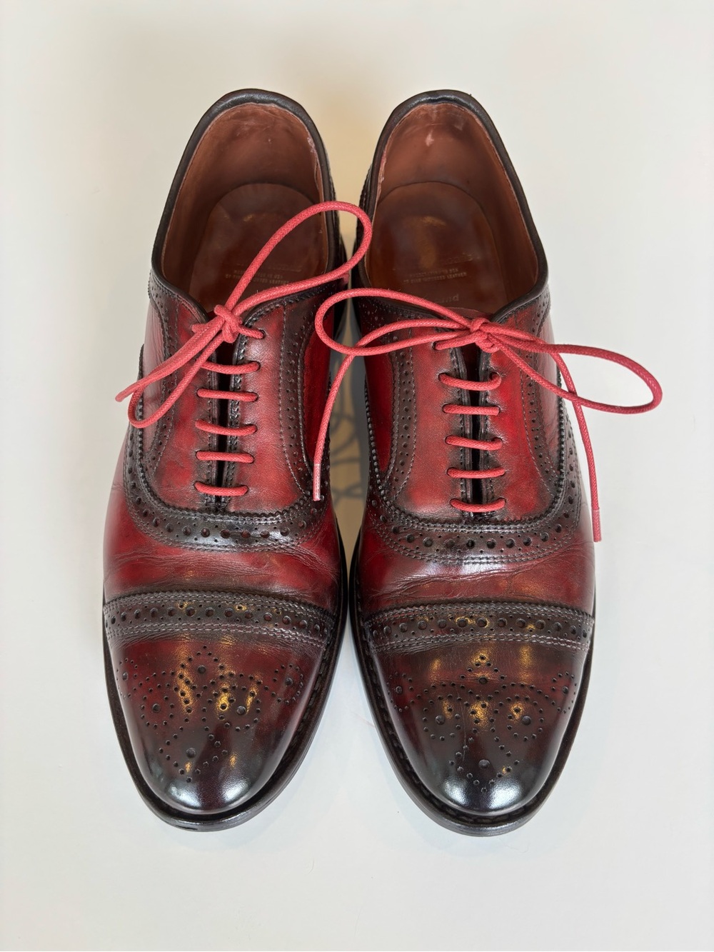Allen Edmonds Strand custom black cherry